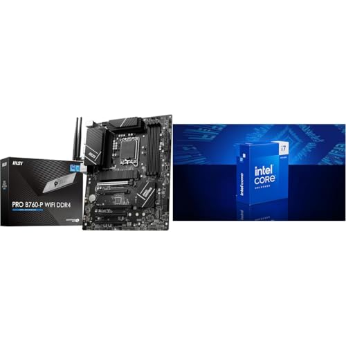 MSI PRO B760-P WiFi DDR4 Mainboard + Intel® Core™ i7-14700K Desktop Processor 20 cores von MSI