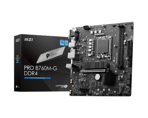 MSI PRO B760M-G DDR4 Mainboard Sockel (PC) Intel® 1700 Formfaktor (Details) Micro-ATX Mainboard-Chi von MSI