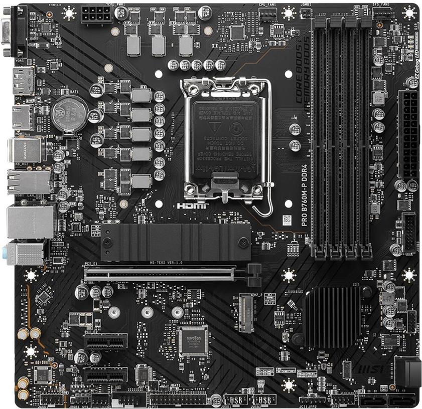 MSI PRO B760M-P DDR4 Motherboard Intel B760 LGA 1700 micro ATX (7E02-001R) (geöffnet) (B-Ware) von MSI