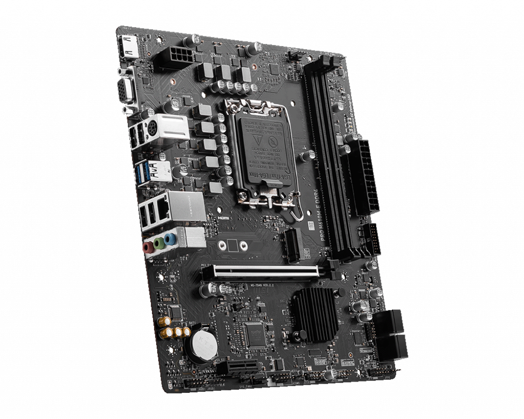 MSI PRO H610M-E DDR4 - Motherboard - micro ATX - LGA1700-Sockel - H610 Chipsatz - USB 3,2 Gen 1 - Gigabit LAN - Onboard-Grafik (CPU erforderlich) - HD Audio (8-Kanal) (7D48-001R) von MSI