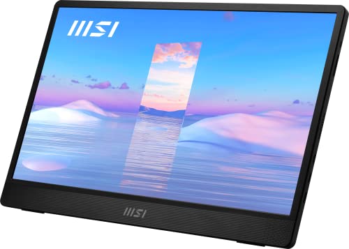 MSI PRO MP161DE portabler IPS Monitor 39,6 cm (15,6 Zoll), 60 Hz, FHD (1920x1080), Ultra Slim, USB Typ C, Mini HDMI, schwarz von MSI
