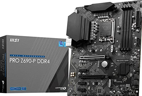 MSI PRO Z690-P DDR4 Mainboard ATX, unterstützt Intel Core Prozessoren der 12. Generation, LGA 1700, Core Boost VRM, Memory Boost 5000+MHz/OC, 1 x PCIe 5.0 x16, 2 x M.2 Gen4 x4, 2.5G LAN von MSI
