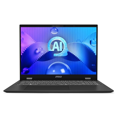 MSI Prestige 16 AI Studio B1VEG-046FR Intel Core Ultra 7 155H Ordinateur Portable 40,6 cm (16 Zoll) Quad HD+ 32 Go LPDDR5-SDRAM 1 auf SSD NVIDIA GeForce RTX 4050 Wi-Fi 7 (802.11be) Windows 11 Pro Gris von MSI
