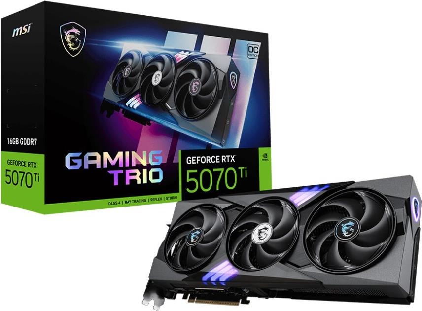 MSI RTX5070 TI Gaming Trio OC 16GB GDDR HDMI 3xDP - 16.384 MB (V531-240R) von MSI