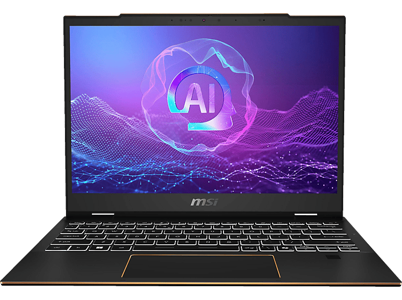 MSI Summit 13 AI + Evo A2VMTG-007, Copilot+ PC, Business Notebook, mit 13,3 Zoll Display, Intel® Core™ Ultra 7,258V Prozessor, 32 GB RAM, 1 TB SSD Arc® GPU, Schwarz (Ink Black)/Rose Gold, Windows 11 Pro (64 Bit) von MSI
