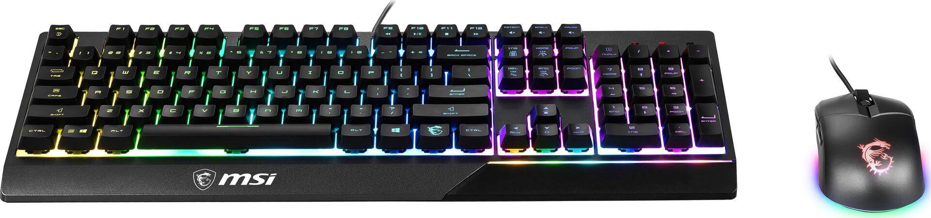 MSI VIGORGK30COMBOUS Tastatur USB QWERTY UK International Schwarz (VIGOR GK30 COMBO US) von MSI