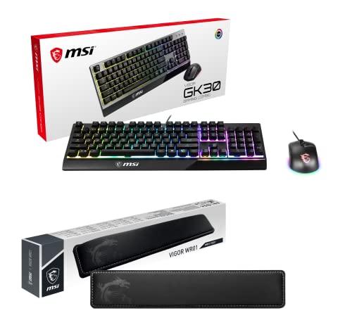 MSI Vigor GK30 Combo DE + Vigor WR01 Gaming Handgelenkauflage von MSI