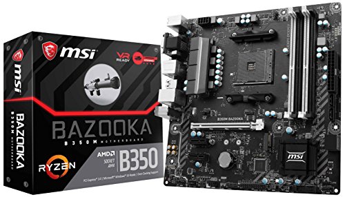 MSI b350 m Bazooka AMD B350 Socket AM4 Micro ATX Mainboard – Mainboards (ddr4-sdram, DIMM, 1866,2133,2400,2667,2933,3200 MHz, Dual, 4 GB, 8GB, 16GB, 64 GB) von MSI