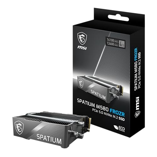 SPATIUM M580 PCIe 5.0 NVMe M.2 4TB FROZR von MSI