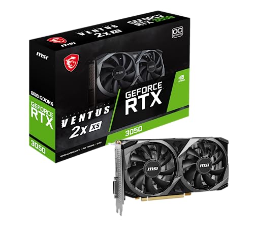 MSI GeForce RTX 3050 Ventus 2X XS 8G OC - 8GB GDDR6 Speicher, 128-bit, 14 Gbps von MSI
