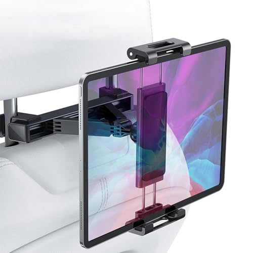 MSIHEY Tablet Halterung Auto Ausziehbare KFZ Tablet Halter Kopfstütze 360°drehbare und Faltbare Kopfstützenhalterung Kompatibel mit iPad iPhone Galaxy Tabs von MSIHEY