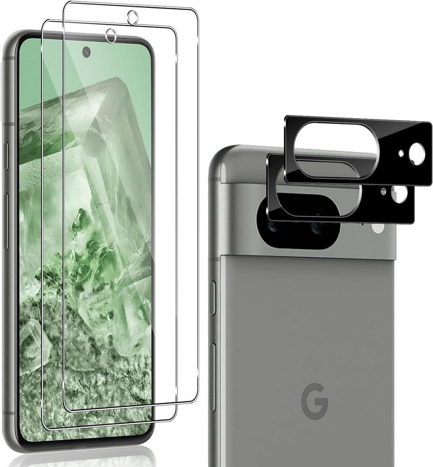 MSM 2X Schutzglas (Display + Kamera) für Google Pixel 8 Panzerfolie Full, Displayschutzglas von MSM