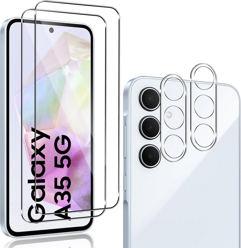 MSM 2X Schutzglas (Display + Kamera) für Samsung Galaxy A35 5G Panzerfolie, Displayschutzglas von MSM