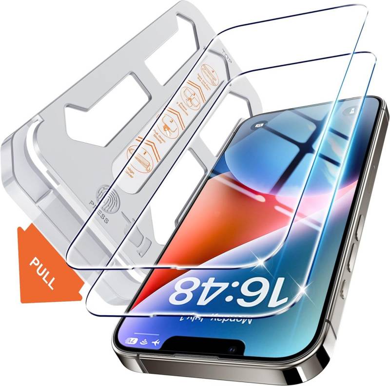 MSM Displayschutzglas 2X 6D Schutzglas für iPhone 16e Displayschutz Panzerfolie EASY INSTALL von MSM