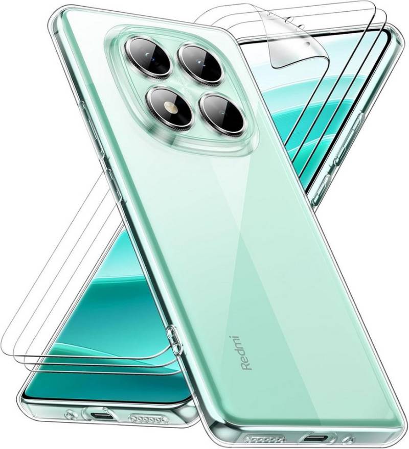 MSM Handyhülle Hülle + 2X Schutzglas für Xiaomi Redmi Note 14 Pro Panzerfolie Case von MSM