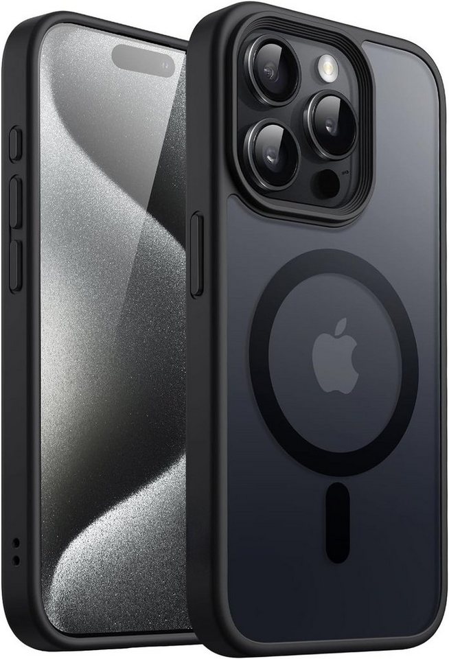 MSM Handyhülle Hülle für Apple iPhone 15 Pro / Max Hard Schutz Case Schwarz von MSM