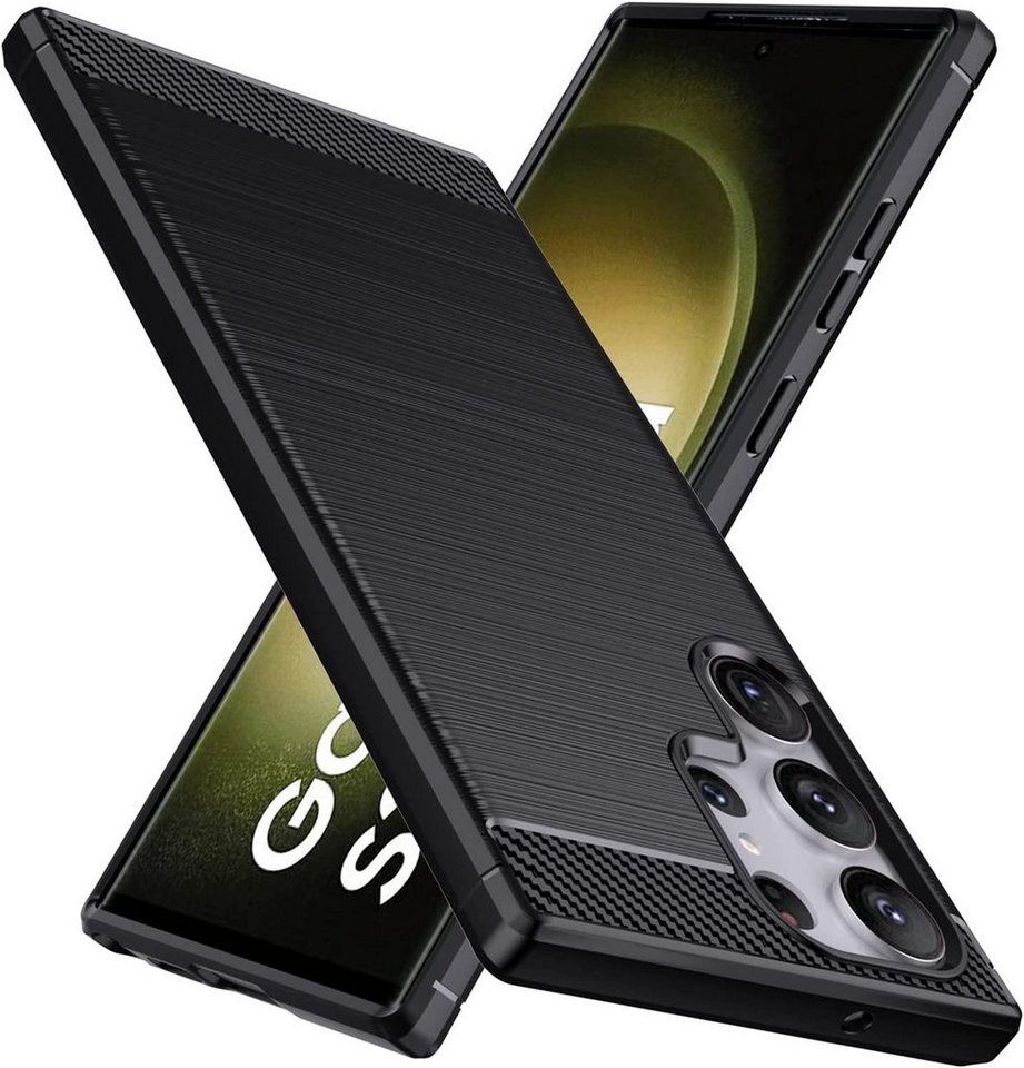 MSM Handyhülle Hülle für Samsung Galaxy / S23 / Plus / Ultra 5G Schwarz Carbon Optik MSM Handyhülle Hülle für Samsung Galaxy / S23 / Plus / Ultra 5G Schwarz Carbon Optik von MSM