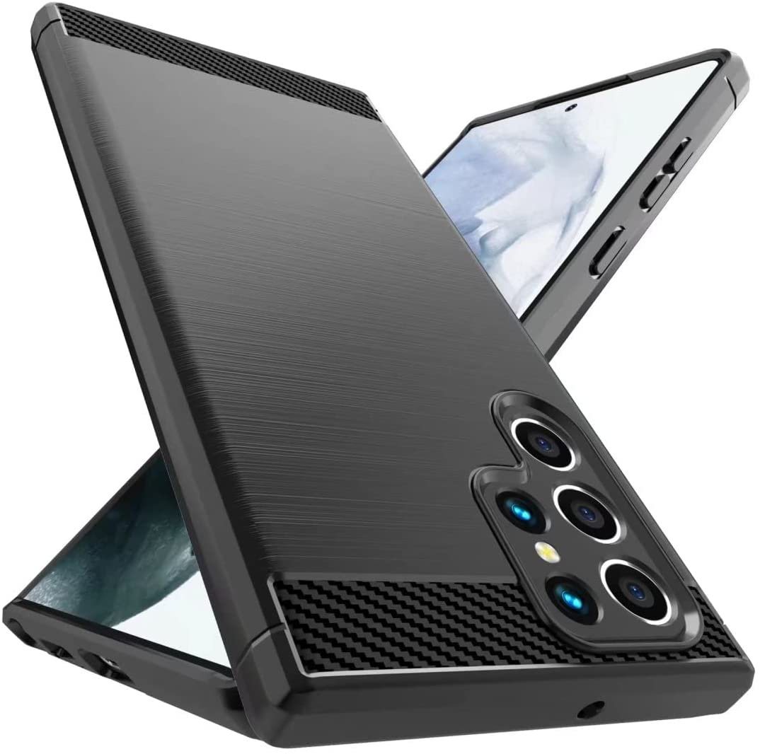 MSM Handyhülle Hülle für Samsung Galaxy S22 / Plus / Ultra 5G Schwarz Carbon Optik MSM Handyhülle Hülle für Samsung Galaxy S22 / Plus / Ultra 5G Schwarz Carbon Optik von MSM