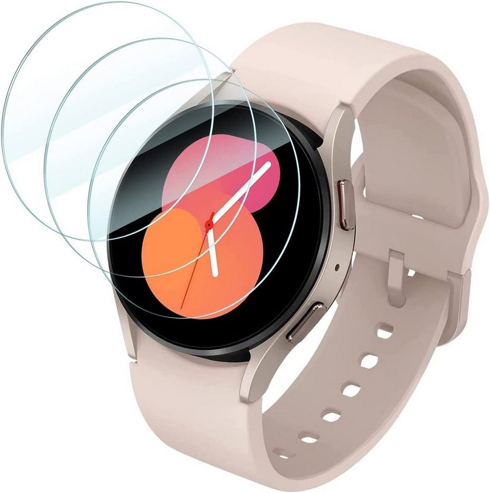 MSM Schutzfolie 3X Hartglas für Samsung Galaxy Watch 5 40 mm Panzerfolie Display Schutzfolie 9H von MSM