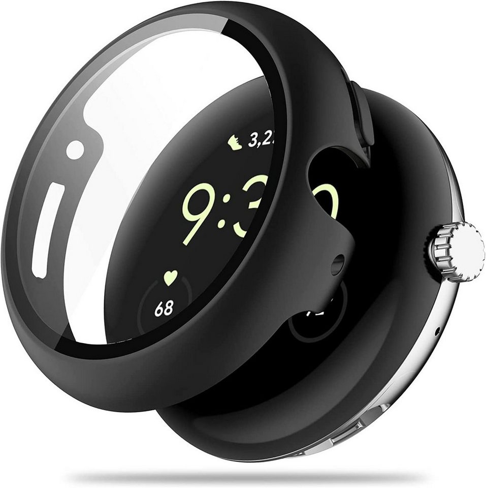 MSM Smartwatch-Hülle Hülle für Google Pixel Watch Panzerfolie Case Display Schutzglas von MSM