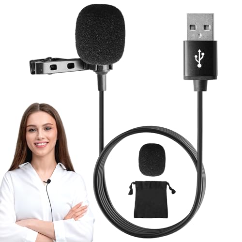 USB-Lavalier-Mikrofon, omnidirektionales Kondensatormikrofon mit kabelgebundenem Mikrofon, Typ C, 3,5-mm-Klinkenstecker für Handy, PC, Computer, Mac, Laptop, YouTube, Skype, Aufnahme, Podcasting USB-Lavalier-Mikrofon, omnidirektionales Kondensatormikrofon mit kabelgebundenem Mikrofon, Typ C, 3,5-mm-Klinkenstecker für Handy, PC, Computer, Mac, Laptop, YouTube, Skype, Aufnahme, Podcasting von MSMXCS