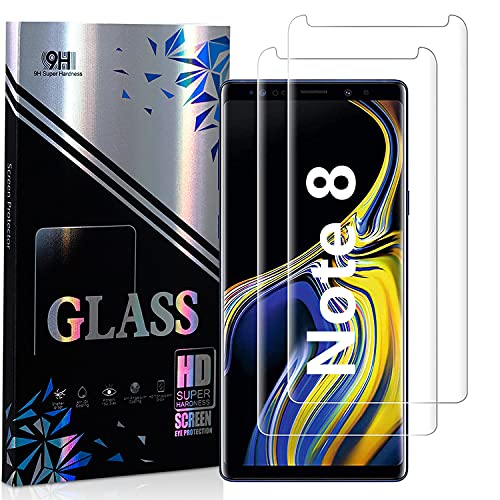 für Samsung Galaxy Note 8 Schutzfolie-Panzerglas [2 Pack] [9H Härte] [Blasenfreie] [3D transparentes HD-Glas] Full Coverage Displayschutzfolie für Note 8 von MSTJRY