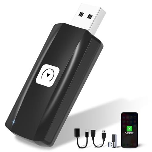 MSXTTLY Carplay Wireless Adapter U2C-AIR 2024 Carplay Wireless Stick Kompatibel mit 2016-2024 Autos mit OEM Carplay und iOS 10+, Schwarz MSXTTLY Carplay Wireless Adapter U2C-AIR 2024 Carplay Wireless Stick Kompatibel mit 2016-2024 Autos mit OEM Carplay und iOS 10+, Schwarz von MSXTTLY