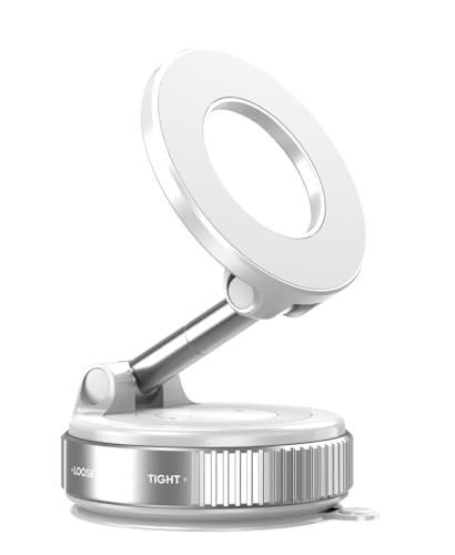 MSXTTLY Magnetische Auto-Handyhalterung, 360° drehbar & faltbar, starker Saugfuß, universell für i-Phone & Android, für Auto, Spiegel & Glatte Oberflächen von MSXTTLY