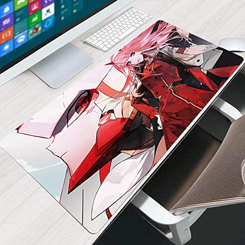 MSYPNML Mauspad Gaming Vernähte Kanten Mausunterlage Anime rosa Mädchen 02 XXXL 1200 x 600 x 3 mm Mauspad mit rutschfeste Gummibasis, Waschbar Optimale Gleitfläche Mouse Pad für Laptop, Computer & PC von MSYPNML