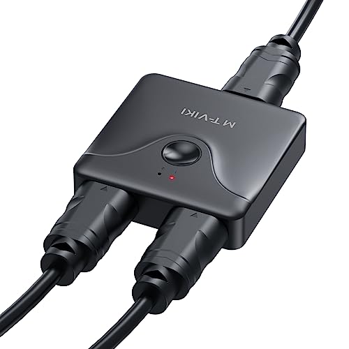 MT-VIKI 4K@60Hz DP Switch 2 in 1 Out Displayport Splitter 1 in 2 Out Displayport Umschalter mit einem Stromanschluss unterstützt 3D für PC Laptop Projektor Monitor Xbox PS5/4/3 von MT-VIKI