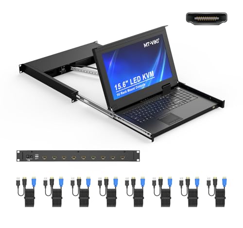 MT-VIKI 8 Port HDMI KVM Konsole, 1U Rackmount KVM Konsole mit 15.6'' LCD Monitor, 1080P All-in-ONE LCD KVM Konsole Integriertes Touchpad+Tastatur+Schublade+8 KVM Kabel OSD/Hotkey MT-VIKI 8 Port HDMI KVM Konsole, 1U Rackmount KVM Konsole mit 15.6'' LCD Monitor, 1080P All-in-ONE LCD KVM Konsole Integriertes Touchpad+Tastatur+Schublade+8 KVM Kabel OSD/Hotkey von MT-VIKI