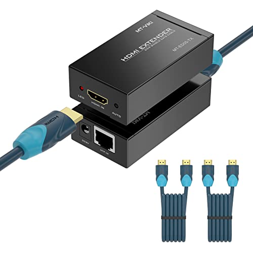 MT-VIKI HDMI Extender Ethernet 60m Übertragung über Einzelne Cat5e/ 6/7 Unterstützung Full HD 3D 1080P HDCP 1.4 EDID von MT-VIKI