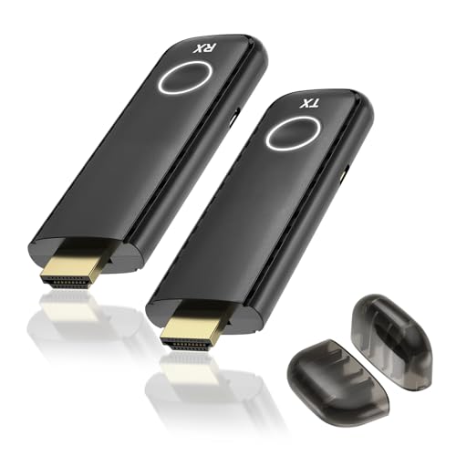 MT-VIKI HDMI Wireless Transmitter Receiver HDMI Drahtloser Sender und Empfänger 2.4/5GHz HDMI Adapter zum Video von Laptop, PC auf Monitor Projektor HDTV Plug&Play 1080P@60z von MT-VIKI