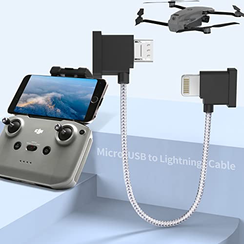 Micro-USB-auf-iOS-Telefonkabel, Nylon-geflochtener Adapter für Drohne, für DJI Mini SE/Mavic Mini/Air/Spark/Mavic 2/Mavic Platinum, Sprak Fernbedienung von MTAKYI