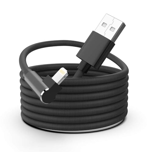 iPhone Kabel 5 Meter [Apple MFi zertifiziert], Lightning USB Kabel 90 Grad Ladekabel iPhone Original für Apple iPhone 14 13 12 11 Pro Max XS XR X 8 7 6s 5 iPad von MTAKYI