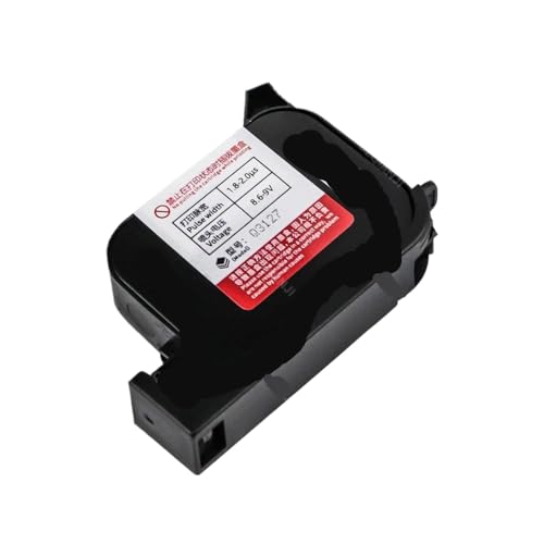 MTGUIWF 12,7-mm-Eco-Solvent-Tintenpatrone mit schnell trocknendem Schwarz Kompatibel mit Nicht verschlüsselte tragbare Thermo-Tintenstrahldrucker(1 Black Cartridge) von MTGUIWF