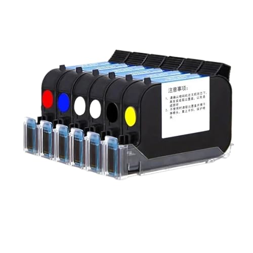 MTGUIWF 1PC 2588 Tintenpatrone 12,7 mm TIJ Handheld-Tintenstrahldrucker Tinte Lösungsmittel schnell trocknende unverschlüsselte Tinte kompatibel mit G1309S IQ800 in Schwarz Rot Blau von MTGUIWF