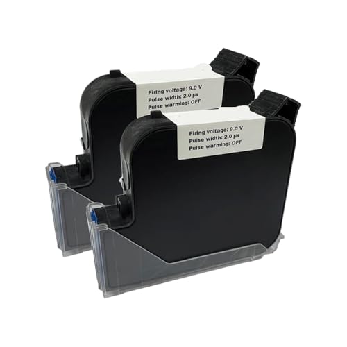 MTGUIWF DCODE 1309S 25,4 mm kompatible TIJ Online-Handheld-Tintenstrahldrucker-Tintenpatrone, schnell trocknende, wasserfeste, lösungsmittelhaltige Schwarze Tinte(2PCS) von MTGUIWF