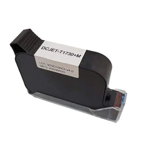 MTGUIWF DCODE 1730M 12,7 mm TIJ Online-Handheld-Tintenstrahldrucker-kompatible Tintenpatrone, schnell trocknende, wasserfeste, lösungsmittelhaltige Schwarze Tinte(1PC) von MTGUIWF