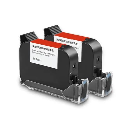 MTGUIWF Eco-Solvent-Tintenpatrone 2588 Schwarz, kompatibel Kompatibel mit tragbare Thermo-Handdrucker mit 600 DPI, Tintenstrahldrucker mit 12,7 mm Verfallsdatum(1 Water to Based Ink) von MTGUIWF