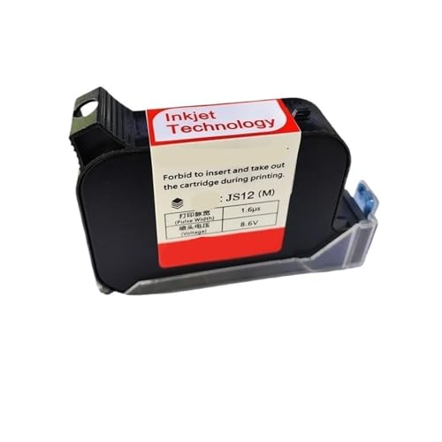 MTGUIWF Handheld-Thermo-Tintenstrahldrucker, 600 DPI, 12,7 mm, kompatibel mit der schnell trocknenden Eco-Solvent-Tintenpatrone JS12 JS12M(1 Invisibility) von MTGUIWF