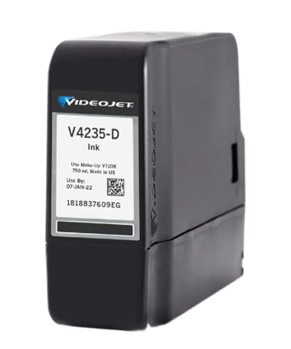 MTGUIWF Kompatible Schwarze MEK-Tinte Kompatibel mit kontinuierliche Tintenstrahldrucker 1580 1860 Videojet V4235-D von MTGUIWF
