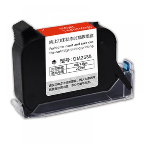 Tragbarer 12,7-mm-Thermo-Tintenstrahldrucker DM2588 mit schnell trocknender Eco-Solvent-Tintenpatrone Kompatibel mit die Kompatibilität mit unverschlüsselten Handdruckern(1 red Ink) von MTGUIWF