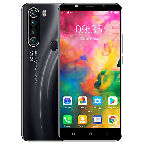 MTGud Günstiges Smartphone, 5,0 Zoll Display, Android Mobile Phones, Dual SIM Dual Kamera, 16 GB ROM UP bis 128 GB, unterstützt Bluetooth, GPS, WLAN Basic Cell Phones (MTGud80-Black) von MTGud