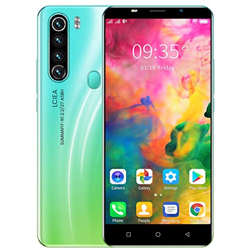 MTGud Günstiges Smartphone, 5,0 Zoll Display, Android Mobile Phones, Dual SIM Dual Kamera, 16 GB ROM UP bis 128 GB, unterstützt Bluetooth, GPS, WLAN Basic Cell Phones (MTGud80-Green) von MTGud