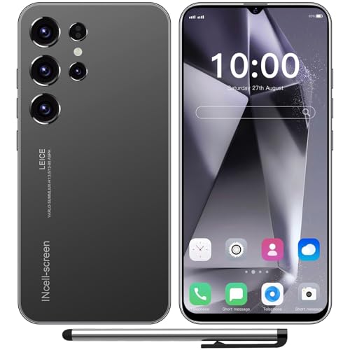 MTGud M24Ultra 4G Telefon, 6.3-Zoll High-Definition Display, erschwingliches Smartphone, Android 12.0, 3GB+32GB/SD-256GB, 4500mAh Batterie, Dual SIM, GPS/WiFi/Gesichts ID entsperren Telefon (Black) von MTGud