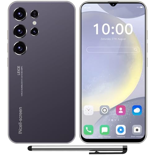 MTGud M24Ultra 4G Telefon, 6.3-Zoll High-Definition Display, erschwingliches Smartphone, Android 12.0, 3GB+32GB/SD-256GB, 4500mAh Batterie, Dual SIM, GPS/WiFi/Gesichts ID entsperren Telefon (Purple) von MTGud