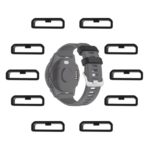 MTHGH 26mm Uhrenarmband-Schlaufen für Garmin Fenix 7X/6X/5X /Instinct 2X /Enduro Befestigungsringe [10 Stück], Weiches Silikon Ersatz sichere Ringe Verbindungshalter Schleife von MTHGH