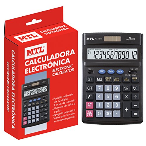MTL 79131 – Taschenrechner, groß, Schwarz von MTL