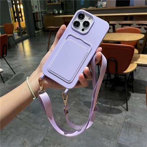 MTONY Insert Card Bag Soft Phone Case for iPhone 11 13 12 14 Pro Max Xs XR 8 7 Plus SE Crossbody Lanyard Rope Cover,Purple,for iPhone Xs MAX MTONY Insert Card Bag Soft Phone Case for iPhone 11 13 12 14 Pro Max Xs XR 8 7 Plus SE Crossbody Lanyard Rope Cover,Purple,for iPhone Xs MAX von MTONY